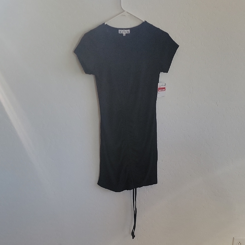 Poof New York Charcoal Ribbed Top